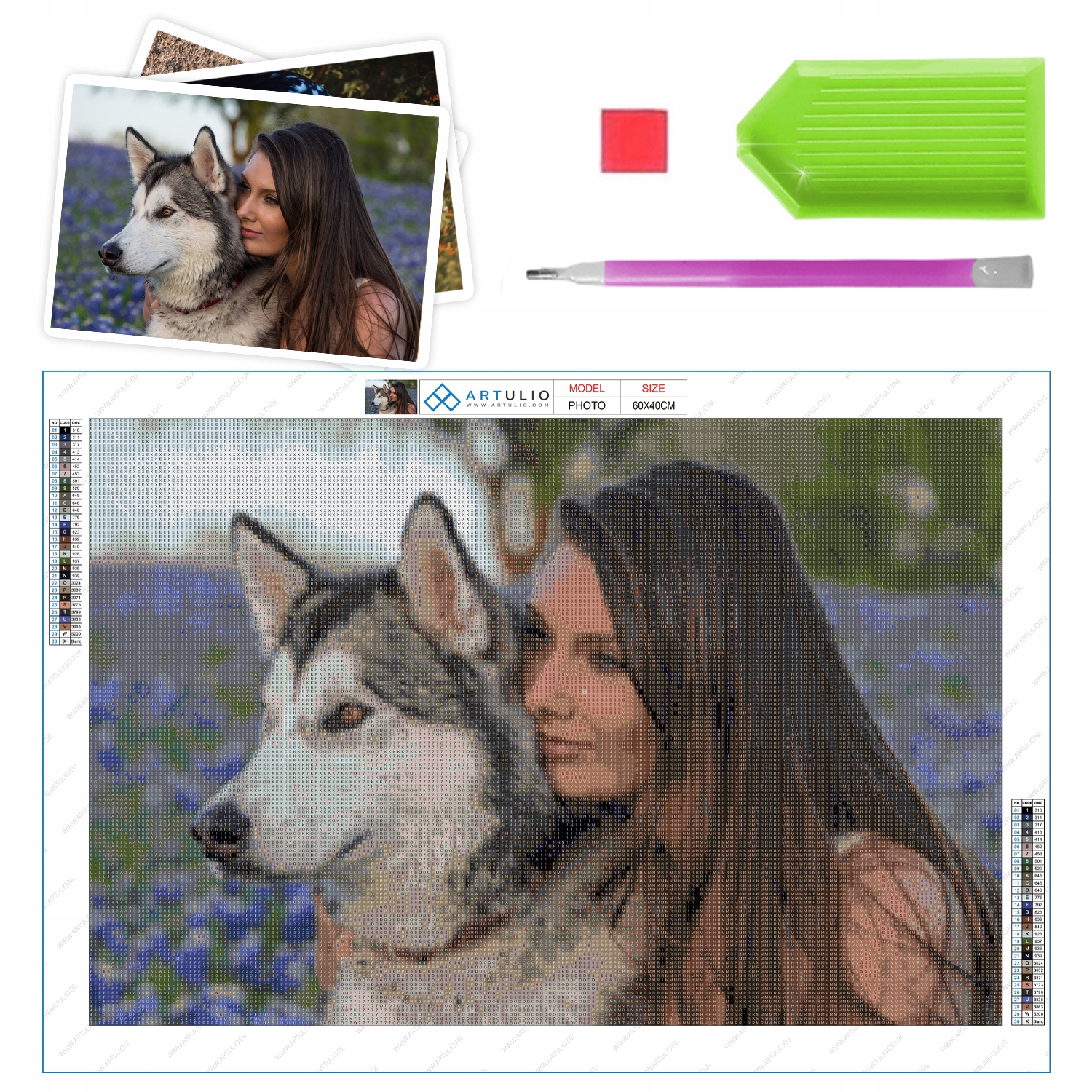 Personalized Diamond painting (60x40 cm)