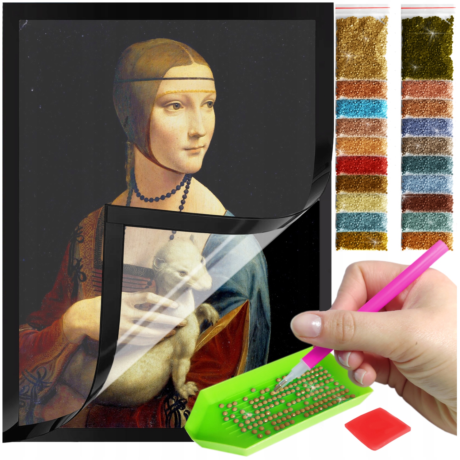 Zestaw: Diamond painting 30x40 (DP133)+ magnetyczna ramka