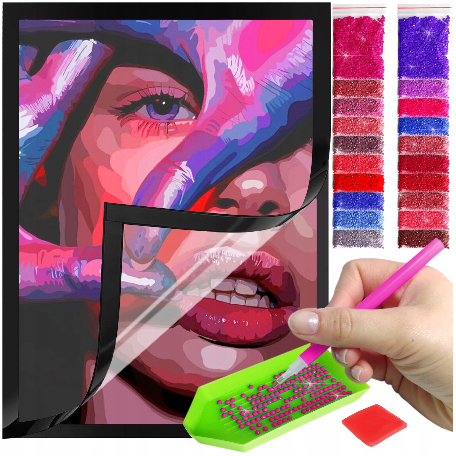 Zestaw: Diamond painting 30x40 (DP172)+ magnetyczna ramka