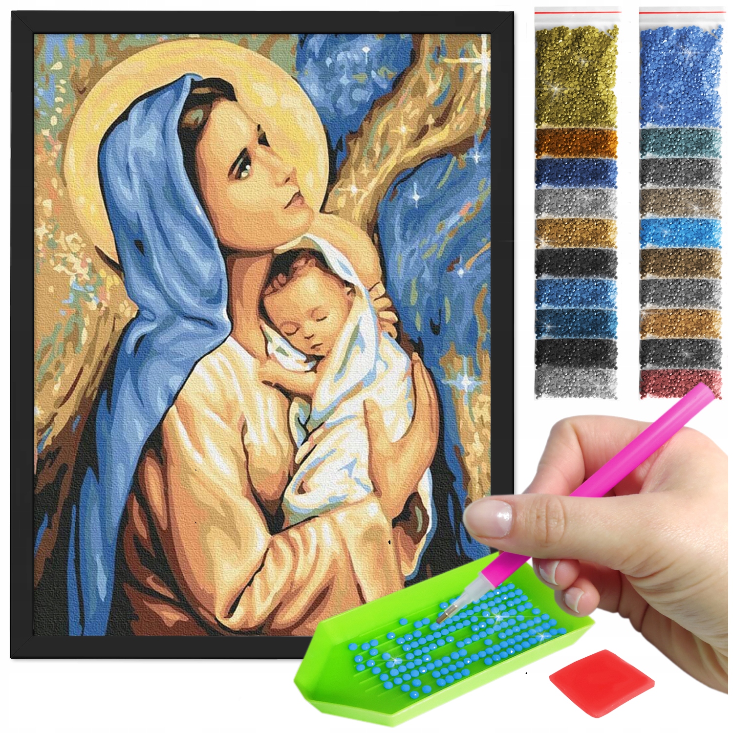 Zestaw: Diamond painting 30x40 (DP231)+ czarna ramka