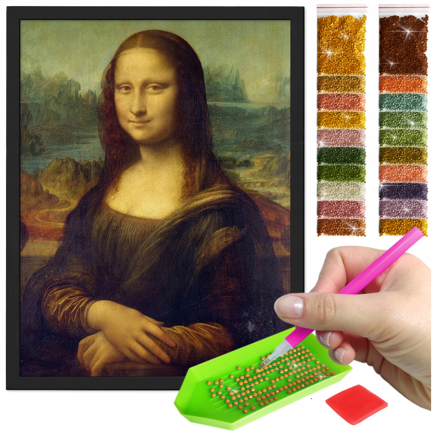 Zestaw: Diamond painting 30x40 (DP134)+ czarna ramka