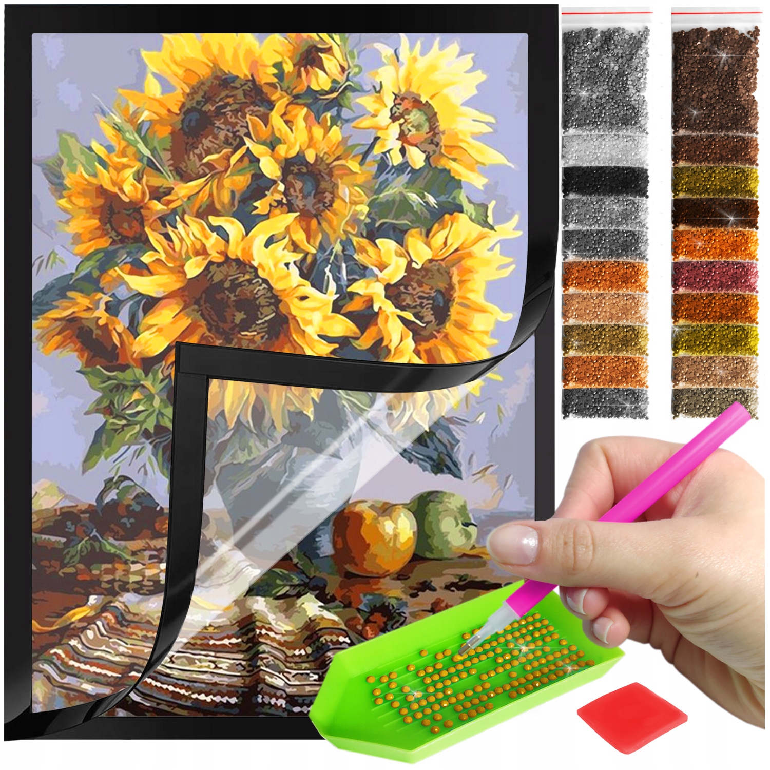 Zestaw: Diamond painting 30x40 (DP173)+ magnetyczna ramka