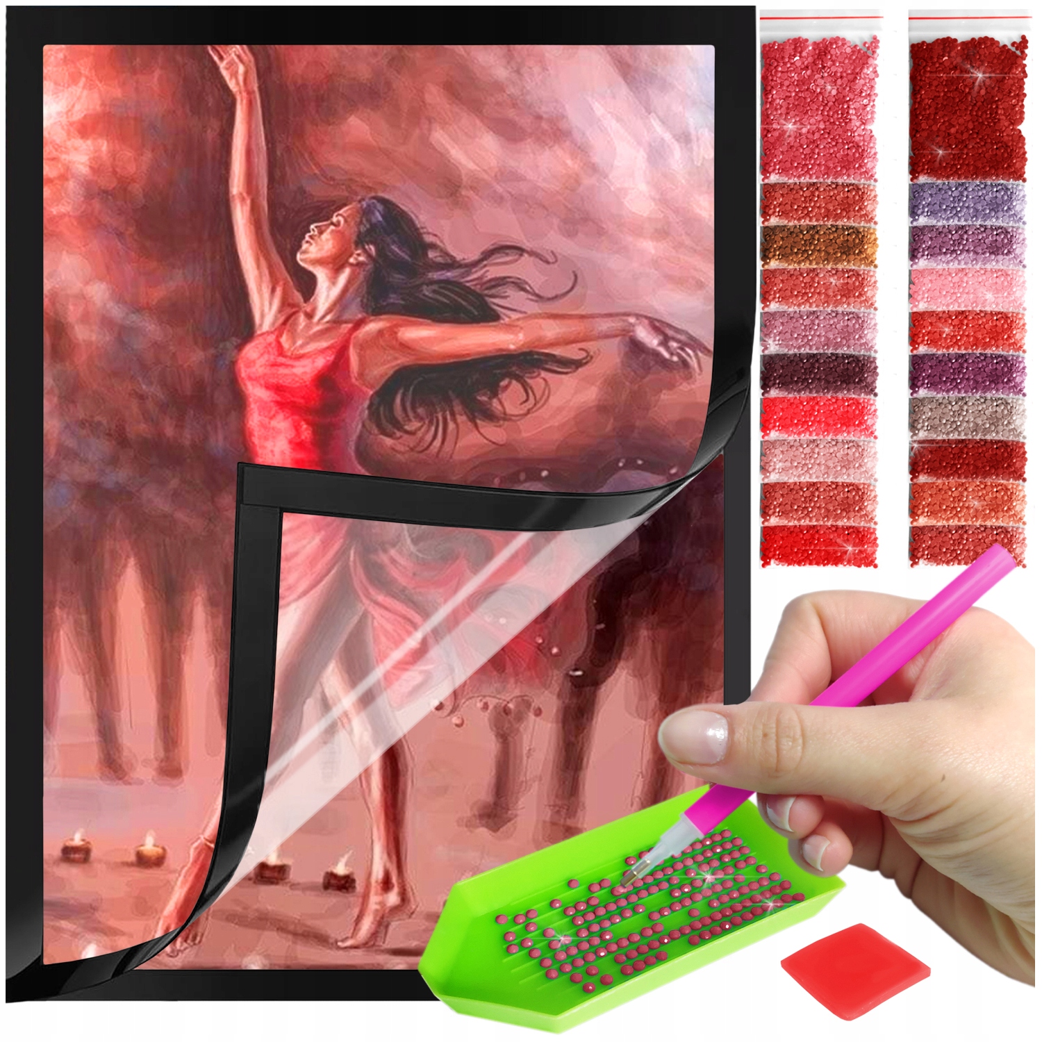 Zestaw: Diamond painting 30x40 (DP132)+ magnetyczna ramka