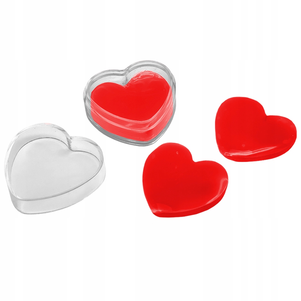 Glue heart in the box for Diamond painting (Red)