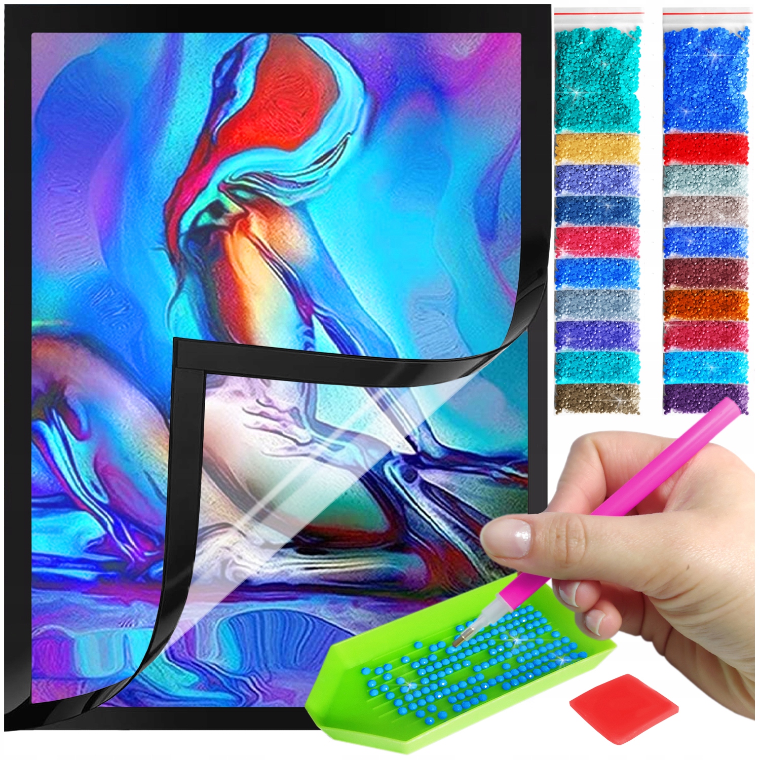 Zestaw: Diamond painting 30x40 (DP039)+ magnetyczna ramka