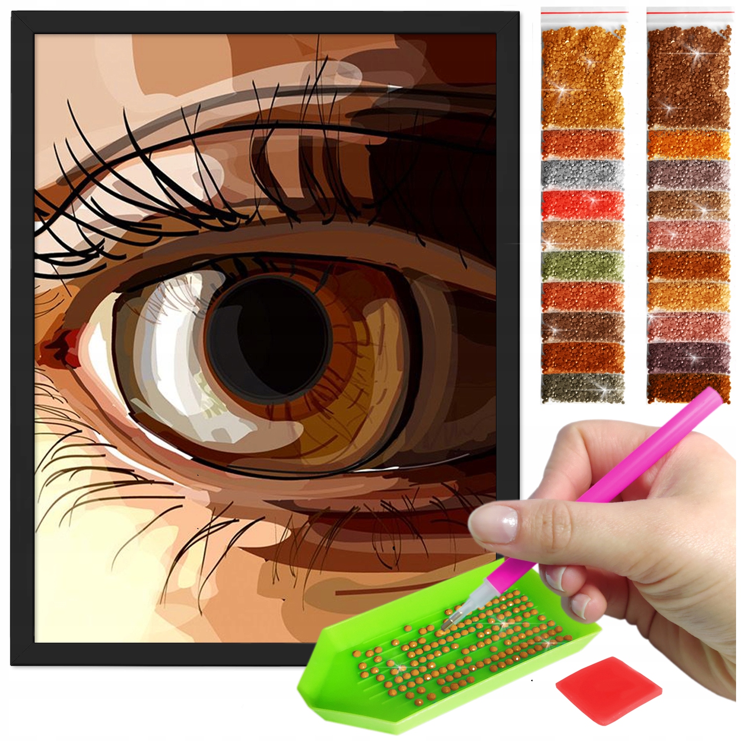 Zestaw: Diamond painting 30x40 (DP143)+ czarna ramka