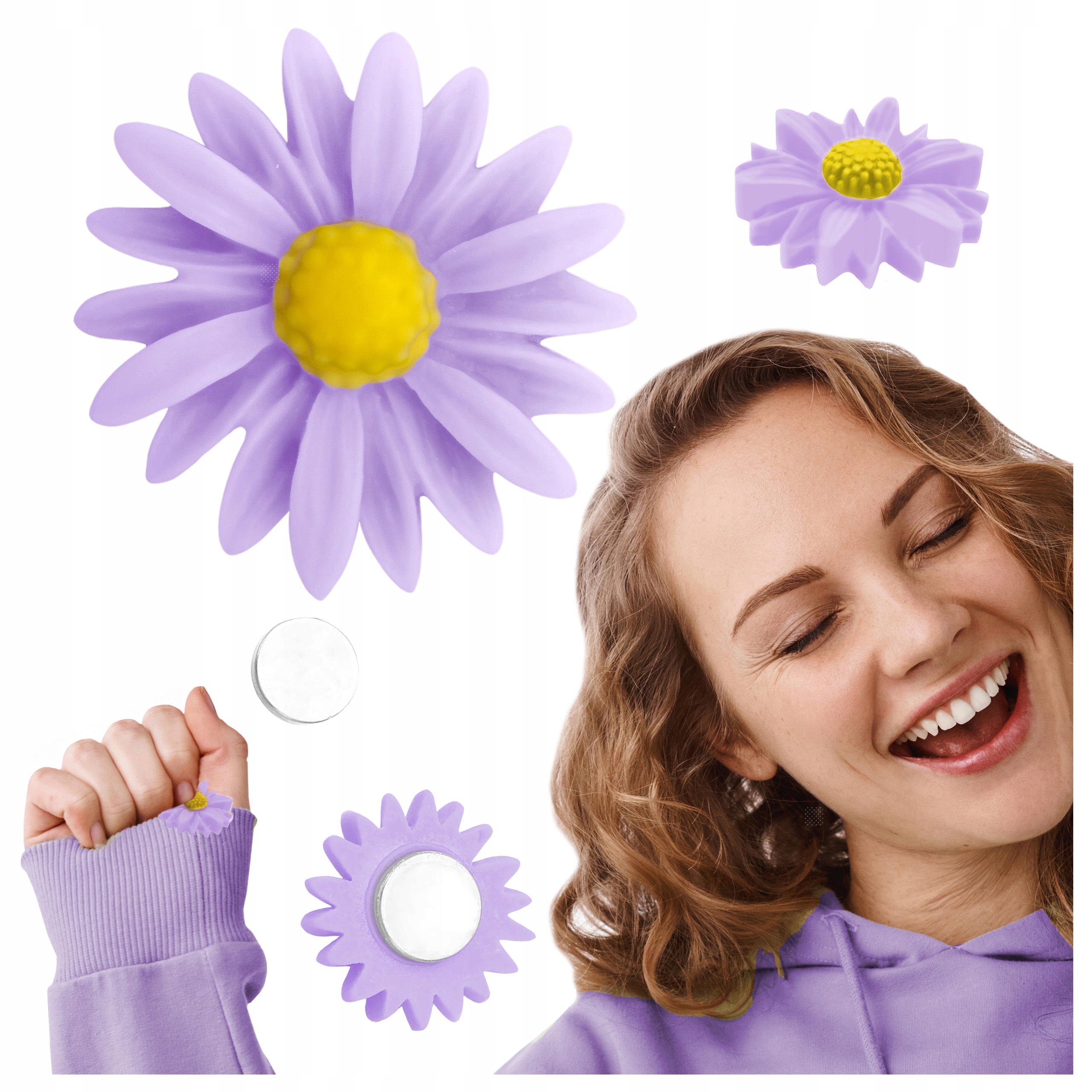 Flower magnet for Diamond Painting (Violet)
