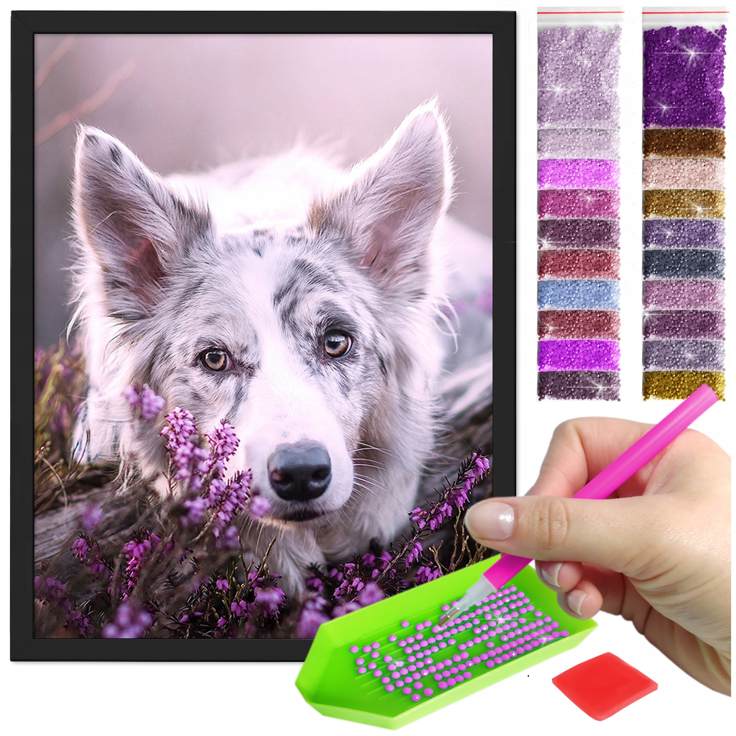 Zestaw: Diamond painting 30x40 (DP127)+ czarna ramka