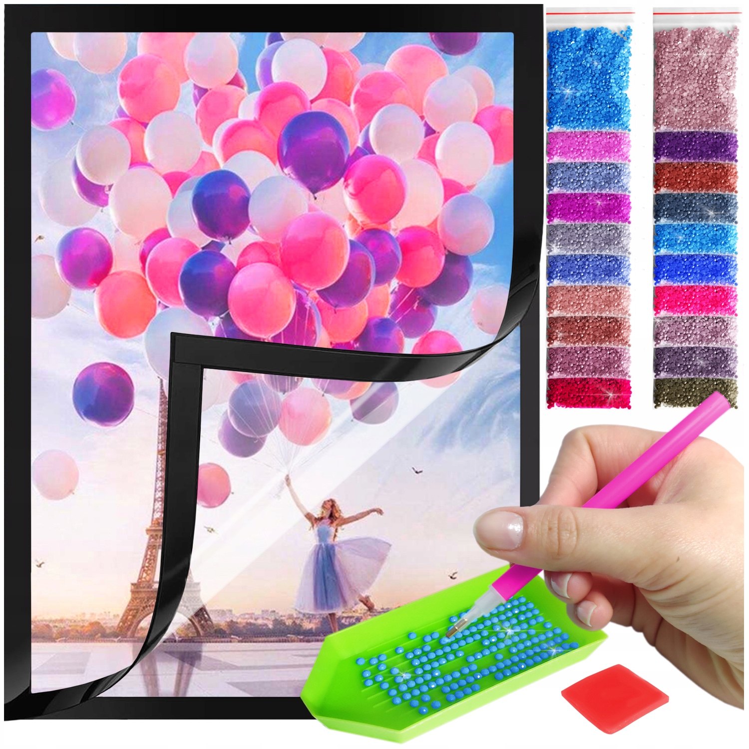 Zestaw: Diamond painting 30x40 (DP028)+ magnetyczna ramka