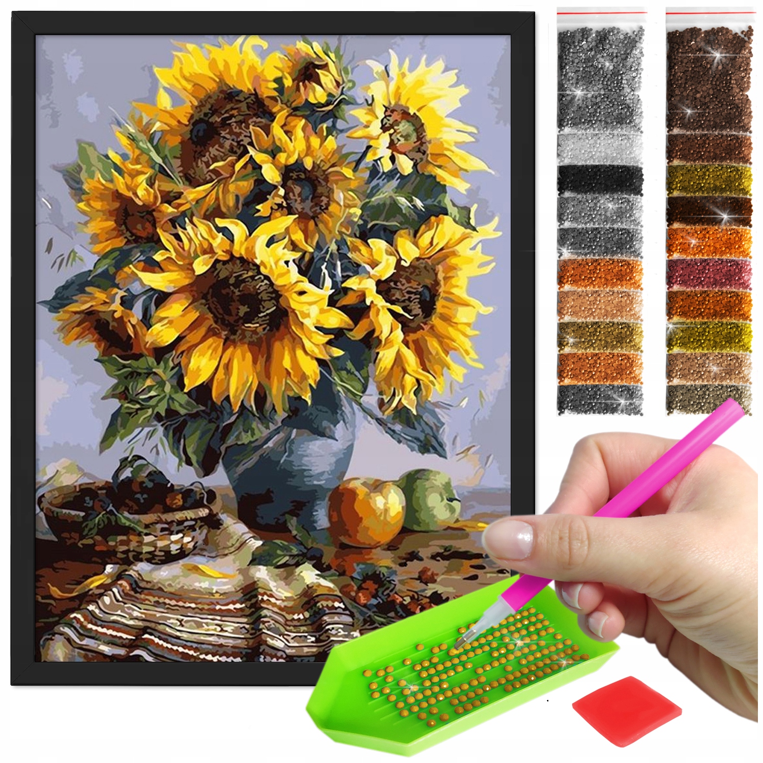 Zestaw: Diamond painting 30x40 (DP173)+ czarna ramka